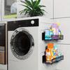 Magnetic Spice Rack for Refrigerator, Moveable Spice Organizer, Strong Magnetic Storage Fridge Organizer with Paper Towel Holder