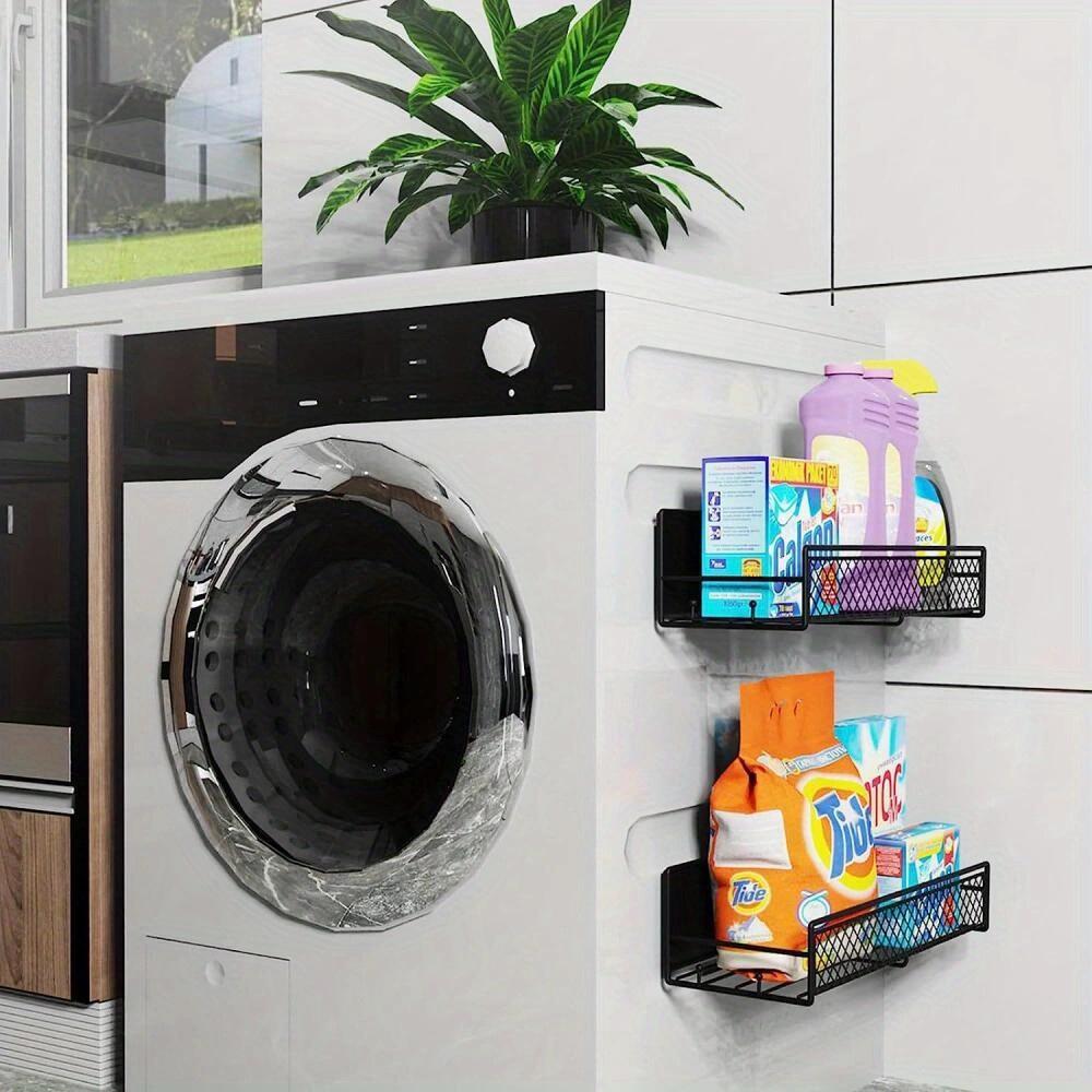 Magnetic Spice Rack for Refrigerator, Moveable Spice Organizer, Strong Magnetic Storage Fridge Organizer with Paper Towel Holder