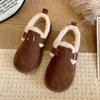 2024newWinter Warm Furry Slippers For Women Indoor Soft Plush House Slippers With Adjustable Buckle Ladies Cozy Fuzzy Flat Shoes