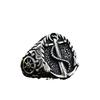 Retro Compass Titanium Steel Ring, European and American Men's Stainless Steel Casting Boat Anchor Ring