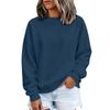 Women's Long Sleeve Color Round Neck Loose Fit Sweatshirt Soft Comfortable Casual Pullover for Everyday Wear