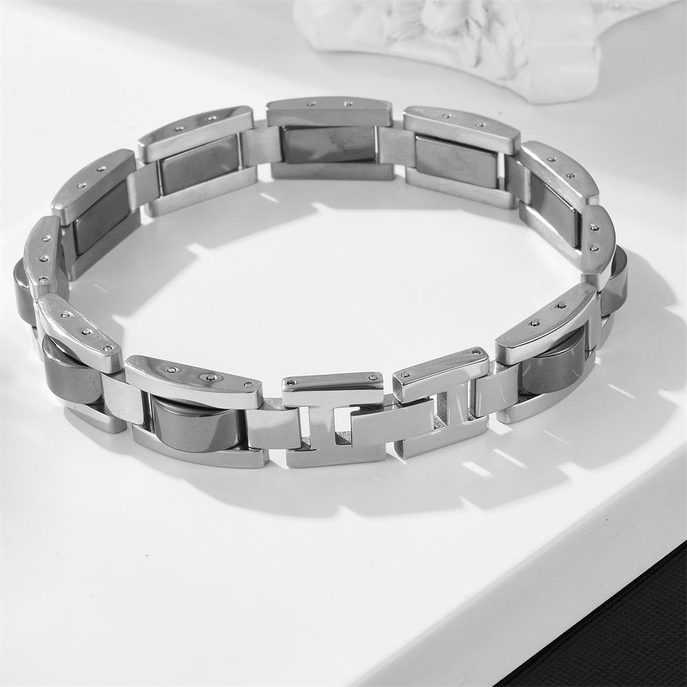 New Fashion Simple Dainty Tarnish Proof Silver Stainless Steel Bracelets for Women