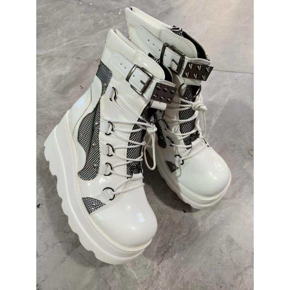 Women's New Slope Heel Leather Autumn/Winter Thick Bottom Fashion Short Boots Women's Boots Short Boots