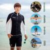 YFMAYI Men's Rash Guard Swimsuit, Long Sleeve Leggings, Surf Pants, Fitness, Swimming, Amphibious, 3-Piece Set