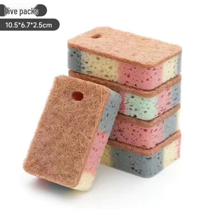 Thick Kitchen Wood Pulp Dishwashing Sponge and Scouring Pad