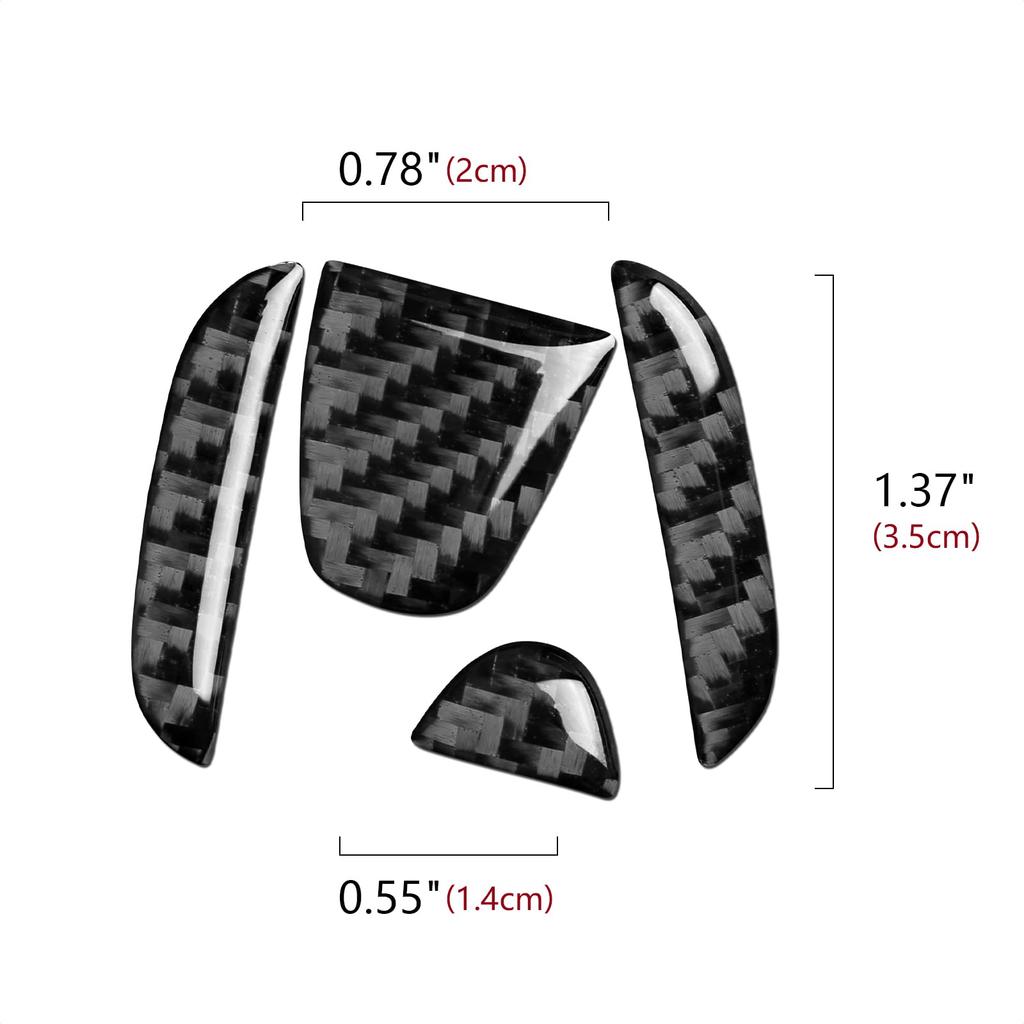 4ST Civic 10:e Generationen Bil Ratt H-formad Logotyp Emblempatch Kolstil