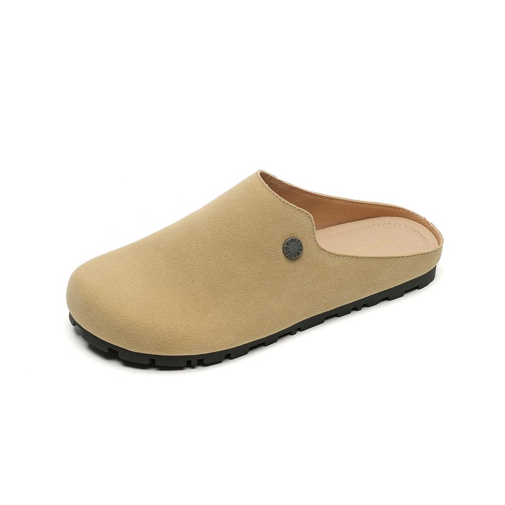 Baotou half-drag woman wearing a pedal retro lazy slippers woman