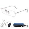 Stylish Reading Glasses for Men and Blue Light Frameless Reading Senior with Glasses UV Unisex [Soarea] Women, Lightweight, Blocking, Glasses,