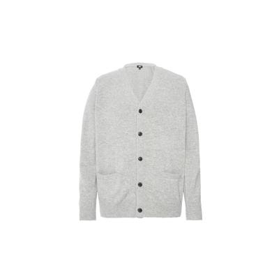 Uniqlo Zarter weicher bequemer Wollpullover mit V-Ausschnitt und langen Ärmeln Unisex-Pullover Rauchgrau 460941