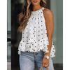 Sexy One-Shoulder Shirt Woman Loose round Neck Sexy off-Shoulder Sleeveless Shirt Tops