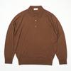 VERNO 25Ss Cashtouch Long Sleeve Polo Knit Brown
