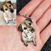 Custom Pet Portrait Keychain Engraved Cat & Dog Photos Portrait, Cute Animal Design, Perfect Gift for Pet Lovers