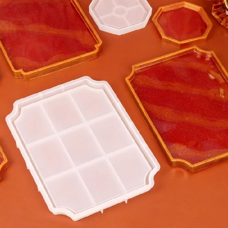 Silicone Mirror Tray Mold Used To Make Resin Crafts for Diy Home Decoration