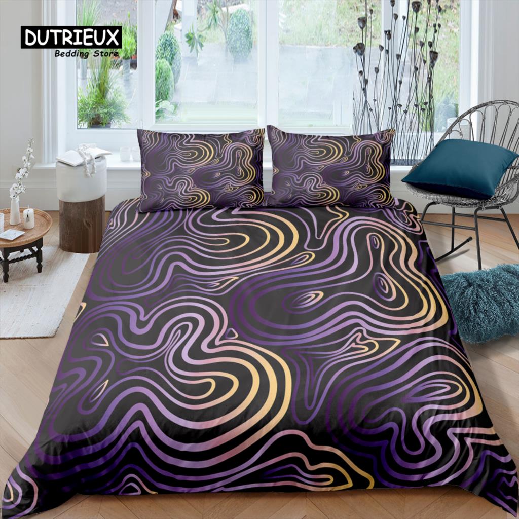 Home Living Luxury 3D Abstract Art Bedding Set Flower Duvet Cover Pillowcase Queen and King EU/US/AU/UK Size Comforter Bedding