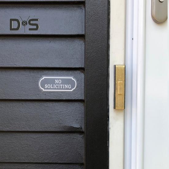 10 szt. Małe tabliczki zakazujące akwizycji Samoprzylepne naklejki Wodoodporne PVC Odporne na blaknięcie Naklejki zakazujące akwizycji