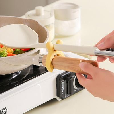 Universal Silicone Spatula Rack Anti Scalding High Temperature Resistance Anti Overflow Pot Clip Spatula Holder