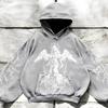 Herren Übergroßes Kapuzensweatshirt Mit 3D-Göttinnen-Print Locker Geschnitten Lässiger Langarm-Pullover