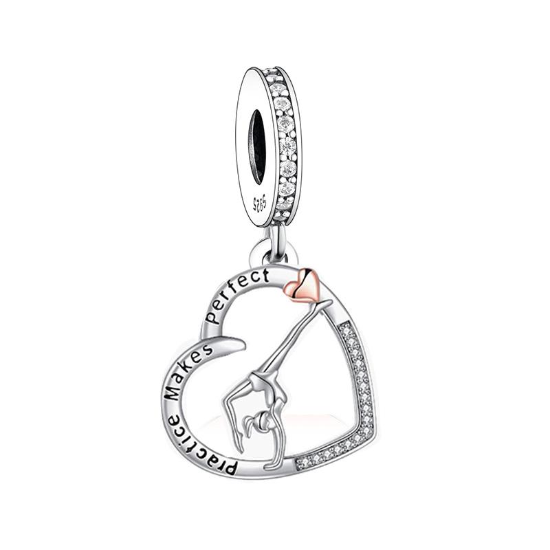 Fc Fijne Sieraden Pas Echte Originele Bedel Armband Echte Koperen Paaldans Kralen Voor Het Maken Van Dansende Meisjes Liefhebbers Leraar Berloque white