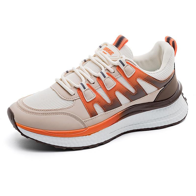 Autumn Couple Sports Shoes Color Matching Men's and Women's Fashion Running Shoes Thick-soled Breathable Casual Shoes