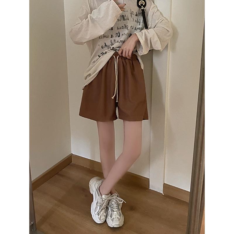 Large Size Elastic High Waist Wide-leg Pants for Women Casual Pants Straight-down Drooping Fat Mm Slimming Pants for Women Summer Sports Shorts