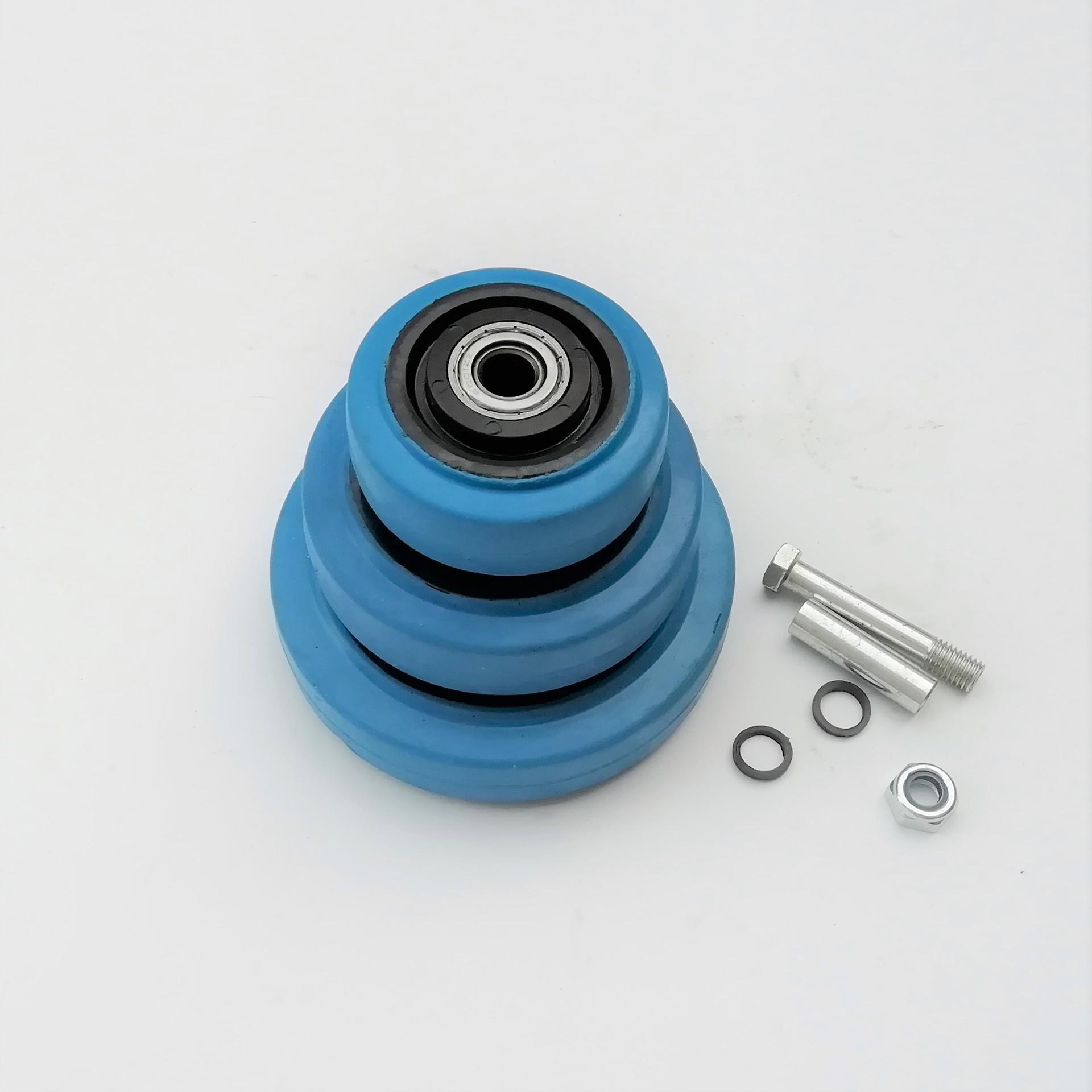 Средне-синее бесшумное резиновое поворотное колесо-ролик 101 Tube Washer