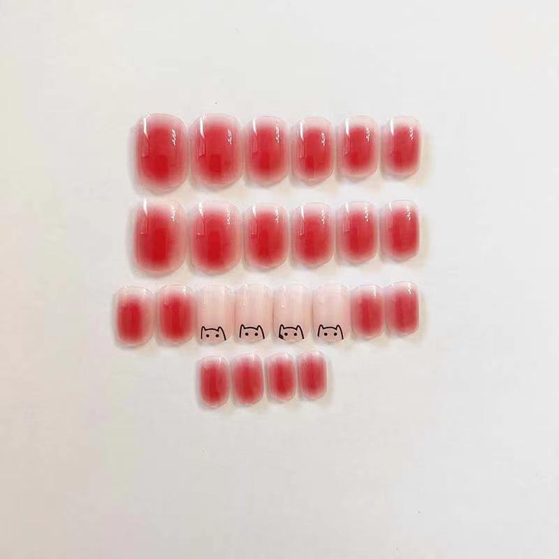 

Минималистичные квадратные накладные ногти с румянами: Балетный стиль, короткий и элегантный