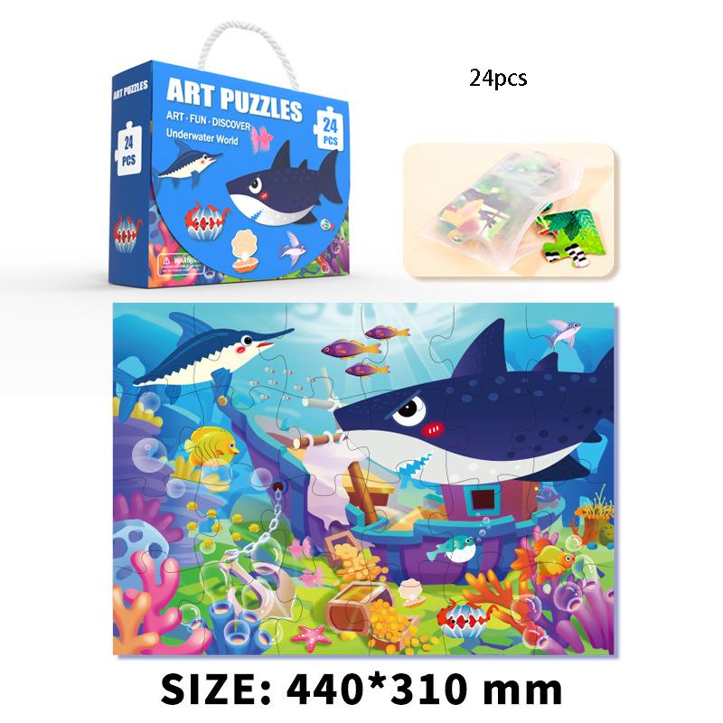 300 500 Pieces Animal Dinosaur Irregular Paper Puzzle Cognitive Jigsaw Puzzles Game for Kids Educational Toy Children Xmas Gifts