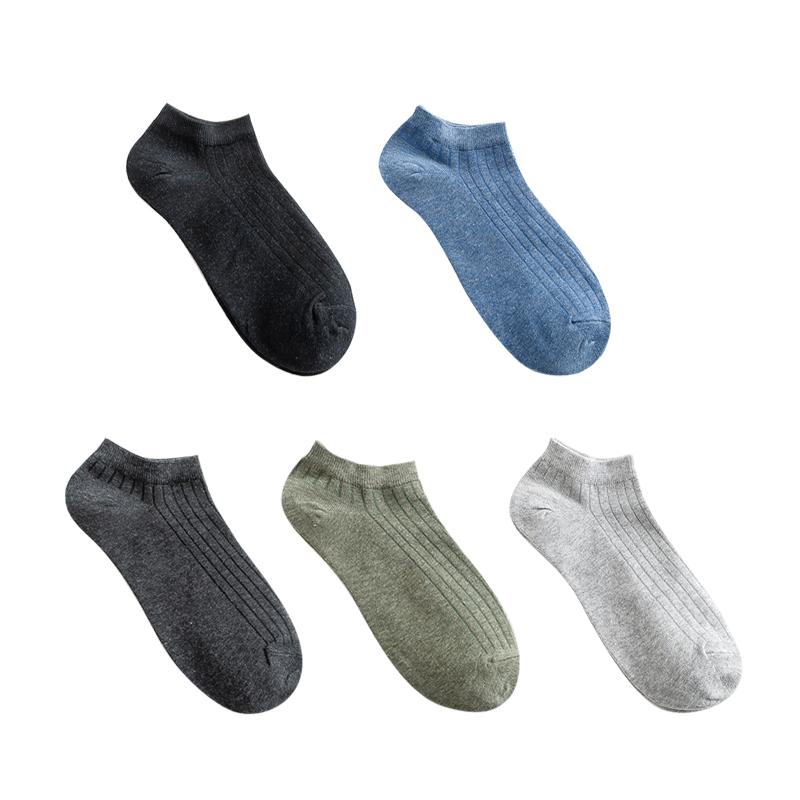 

5 пар женских хлопковых носков, мягкие, дышащие, носки-лодочки до щиколотки, спортивные нескользящие носки One size
