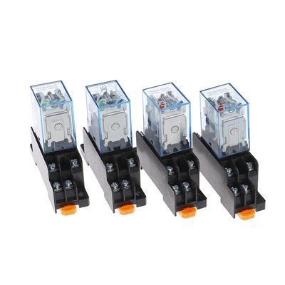 AC220V 12Vdc 24Vdc 24Vac 5A 8pin Coil Power My2N-J Relay Hh52P with Socket Base