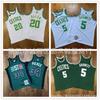 Boston Celtics NBA Basketball Jersey 5 Garnett 20 Ray Allen Paul Pierce Embroidered Cotton Team Fan Apparel