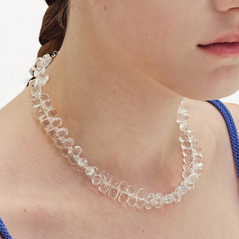 

MONDAY EDITION Clear Dewdrops Necklace Clear