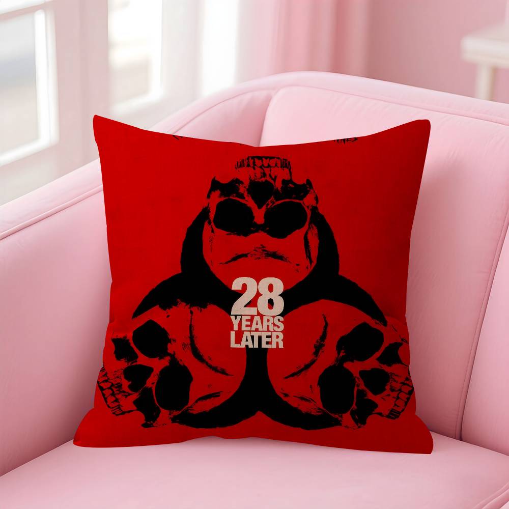 Movie Trror 28 Days Later Double-sided Printed pillow cover Short plush Suitable living rooms bedrooms sofas throw cushion cover