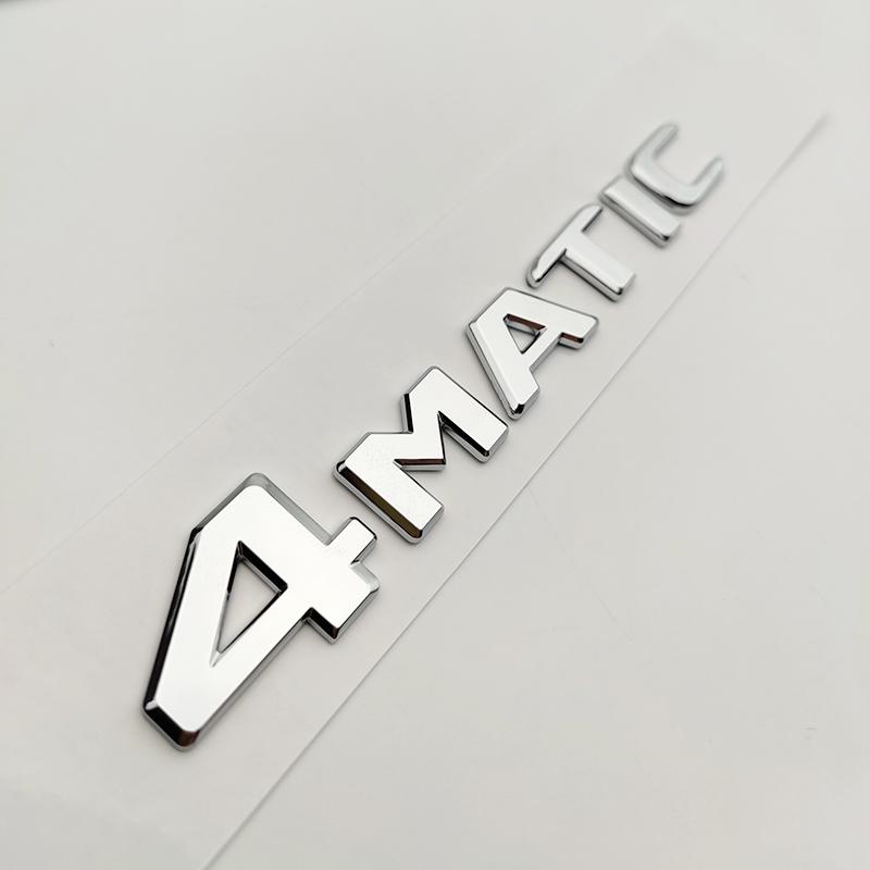 1Pc 3D ABS Chrome Black 4 Matic Logo 4Matic Emblem Letters Nameplate Car Trunk Badge 4matic Sticker Accessories