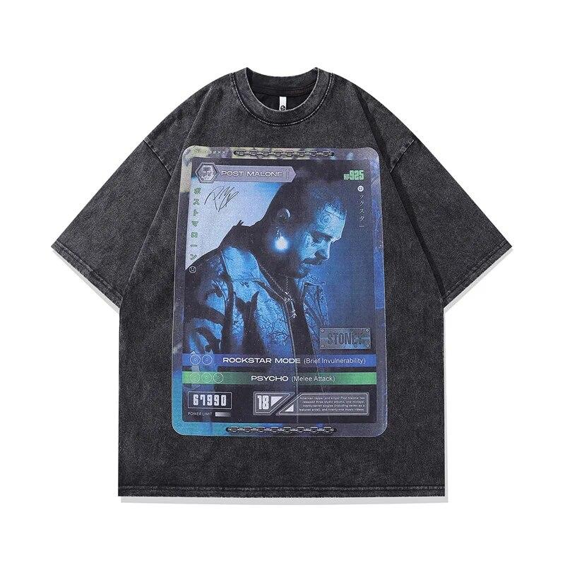 

Hip Hop Streetwear Short Sleeve Men Women Oversized Washed Cotton Graphics T shirt Vintage Punk Harajuku Fashion Summer T shirt