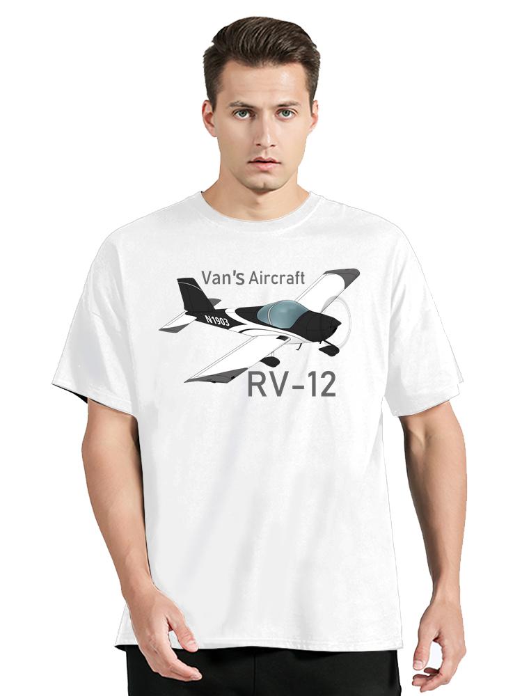 New Summer O-Neck T Shirt Aircraft RV-12 Airplane T-Shirt Cotton Print Graphic Men's Clothing Oversized Tshirt Fashion Tops