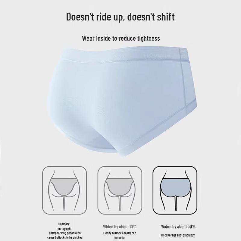 FitonTon Women's 7A Anti-Bacterial Pure Cotton Seamless Briefs 4-Pack