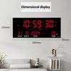 Digital Large Wall Clock Alarm Temperature Date Calendar Display 8 Sets of Alarm Clocks 14'' Electronic LED Clock Plug in Use