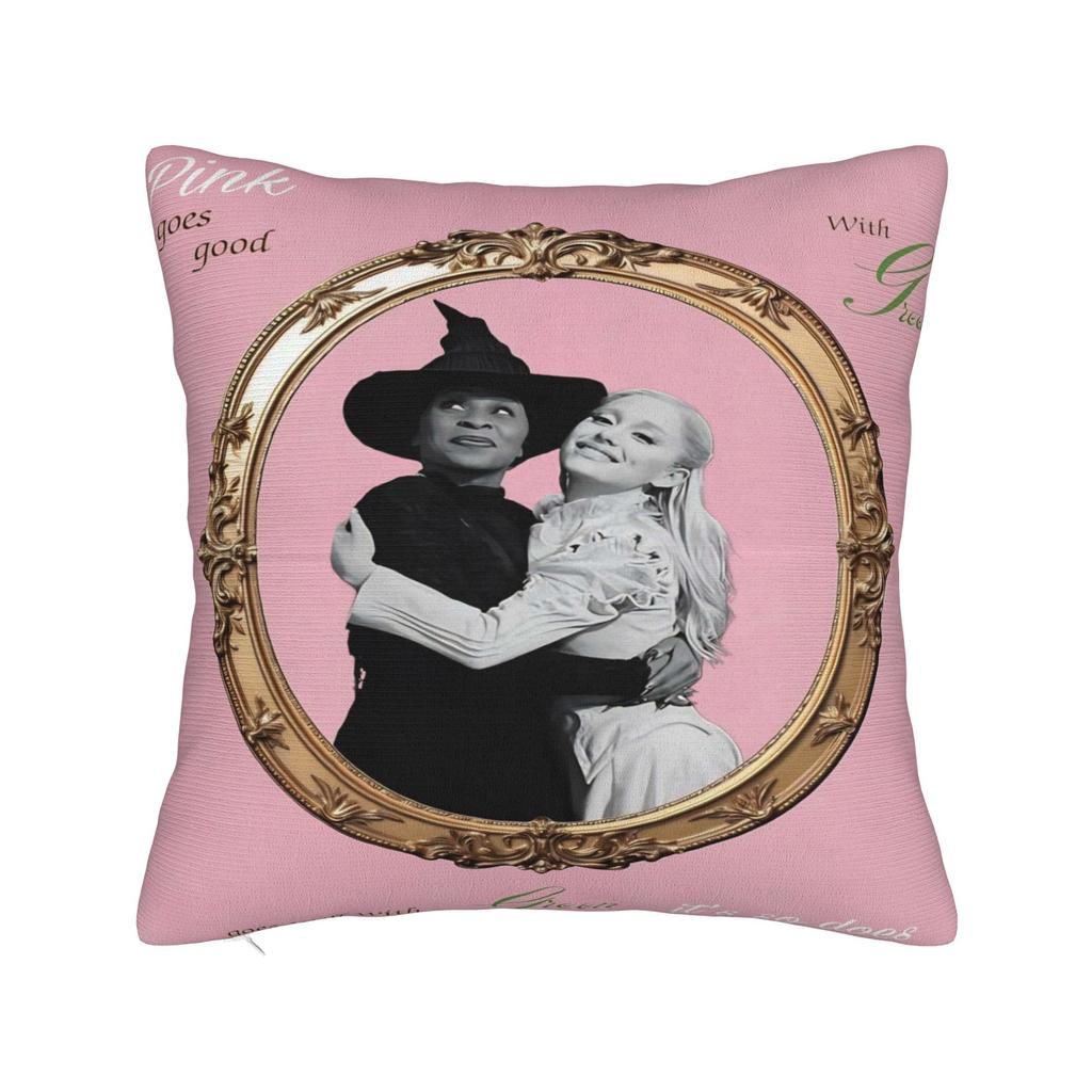 W-Wicked 2 Musical Movie Glinda Elphaba Pillow Cover Comfy Cushion Cover Fashion Pillow Case For Sofa Home Decoration