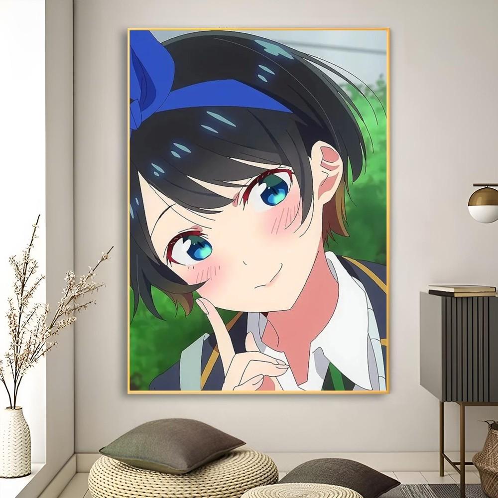 1pc Sarashina Ruka Anime Rent-a-Girlfriend Poster Poster Art Print Bar Living Room Furniture Decor