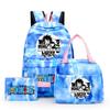 3Pcs/set Anime One Piece Anti-Theft Backpack Casual Daypack with Lunch Bag Pencil Case Back To School Daily Bookbag for Boy Girl Mochila Rucksack