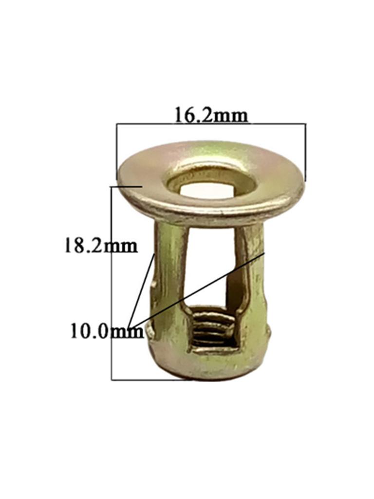 New 20Pcs Metal Fastener 10MM Screw Base Clamp Retainer for Car Trunk Lisence Plate
