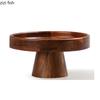 Wooden High Footed Cake Tray Fruit Plate Salad Bowl Dessert Plates Cake Stand Display Rack Dim Sum Dish Pastry Plate Snack Tray