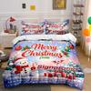 Merry Christmas Snowman Decor Bedding Duvet Cover Set Duvet Cover Pillowcases (1*Duvet Cover 2*Pillowcases, Without Duvet Insert)