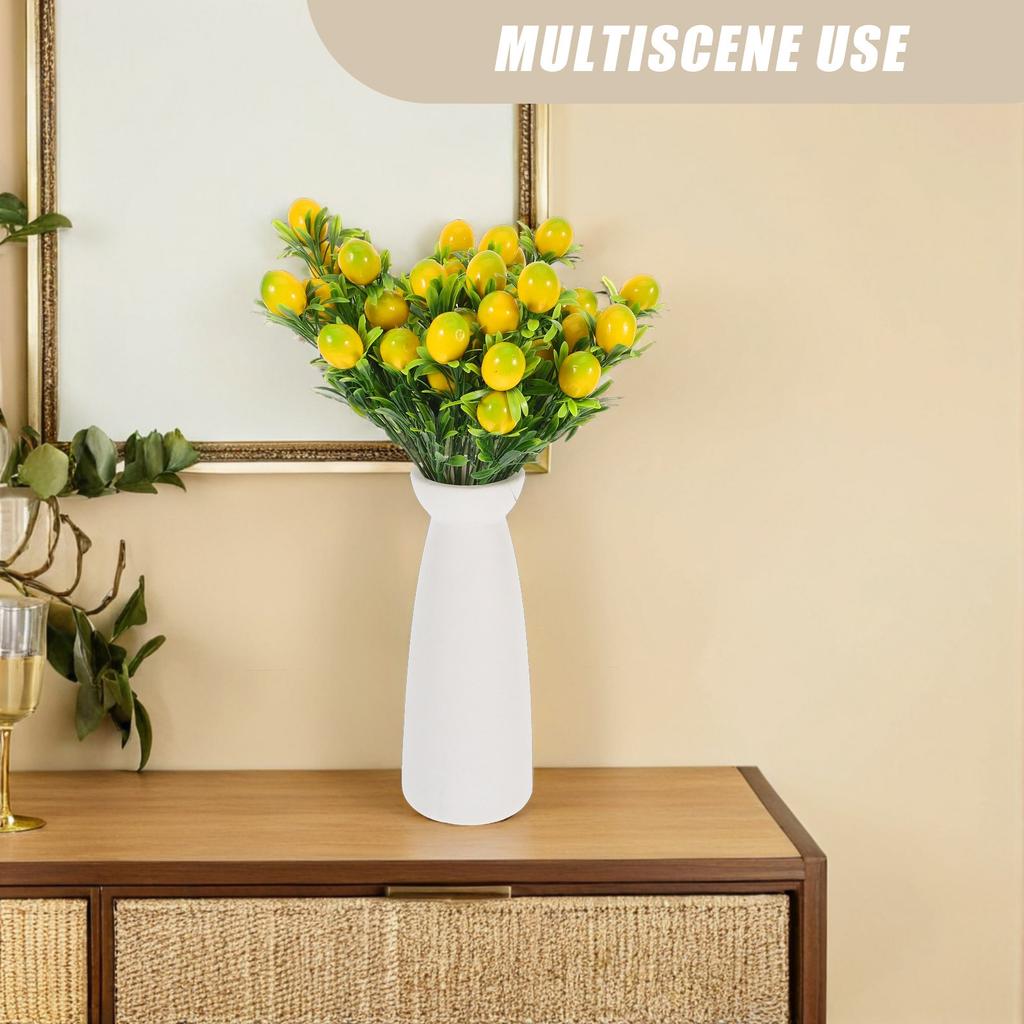 3 Pezzi Rami di Limone Artificiali Realistici Frutta Finta Decorazioni per Bouquet Foglie Vaso per la Casa Festa Giardino Rami di Frutta Limone
