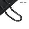 3.5/5/6/7/8mm Punk Stainless Steel Neck Chain Cuban Necklaces for Men Women Black Plated Link Metal Accessories Jewelry
