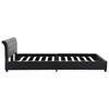 Bed Frame Black Faux Leather 160 * 200 cm