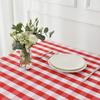 Rectangular Red Plaid Disposable Plastic Tablecloth, Waterproof Oilproof Table Cover for Outdoor Picnic, Kitchen, Holiday & Birthday Party Decoration