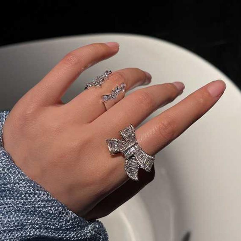 Sace Gems Klasický zirkonový prsten ze slitiny mědi, dámské šperky, svatební dárek pro párty