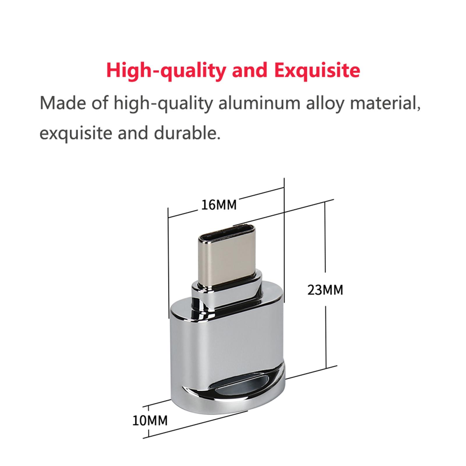 

Card Reader Aluminum Alloy TF Flash Memory Card Reader OTG Adapter Plug and Play