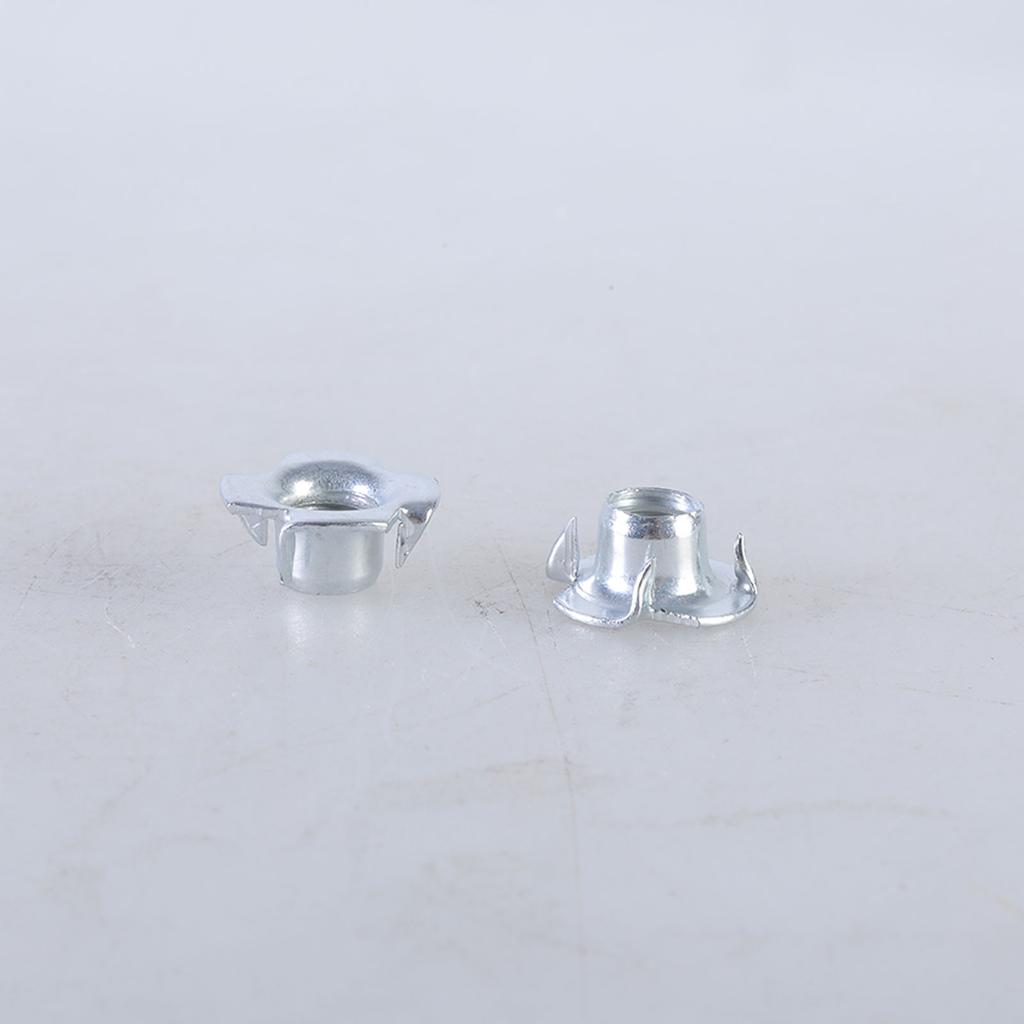 Four Jaw Threaded Inserts Corrosion Resistant T Nut Blind Pronged Tee 4 Jaw Tee Nuts for Wood Working Hardware